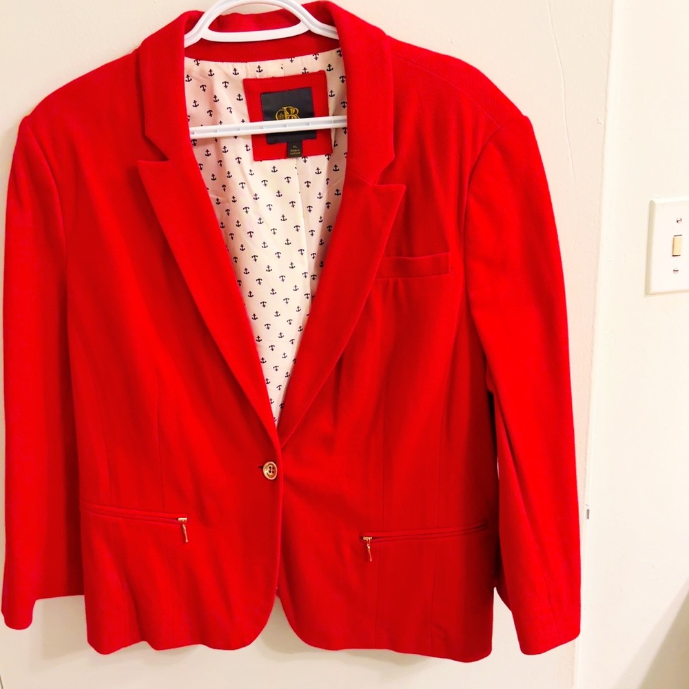 Scarlet Red Blazer/ Suit Jacket